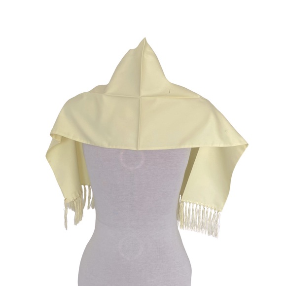 Men’s Scarf with Fringe Yellow Vintage - Picture 4 of 8